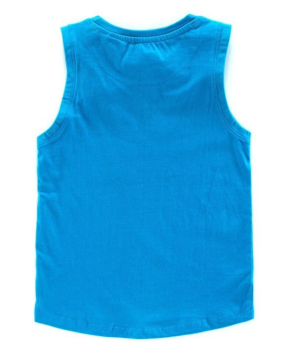 Pine Kids 100% Cotton Sleeveless Bio Wash Tee - Blue