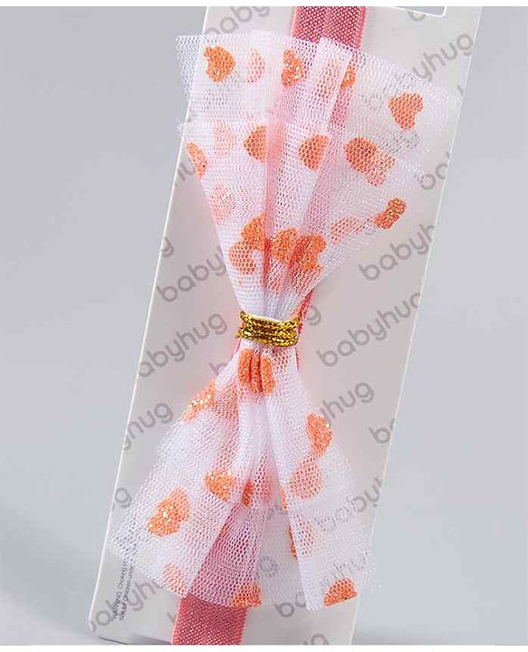 Babyhug Headbands with Bow Motif - Orange
