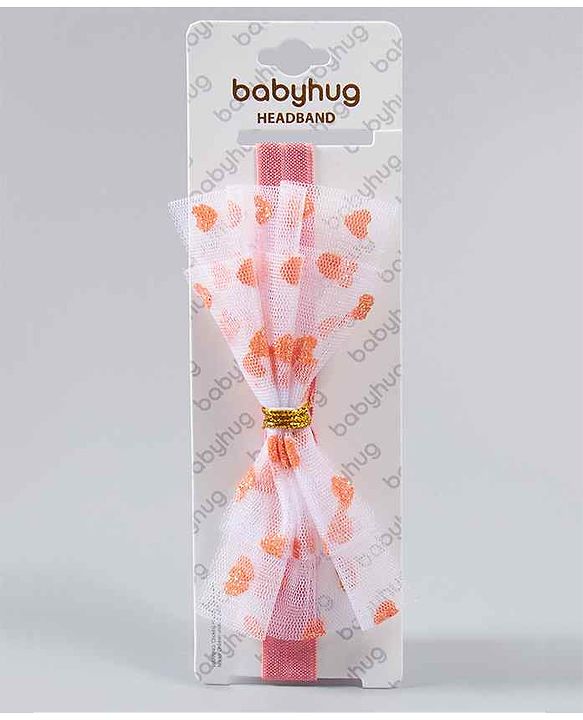 Babyhug Headbands with Bow Motif - Orange