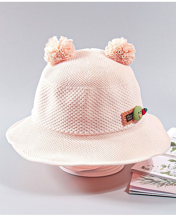 Babyhug Knitted Summer Cap Pink - Circumference 27 cm