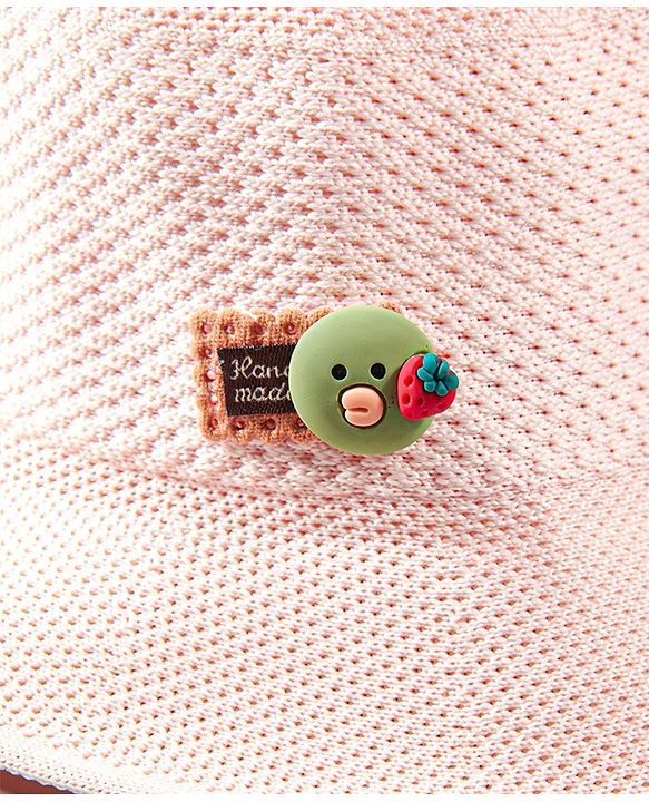 Babyhug Knitted Summer Cap Pink - Circumference 27 cm