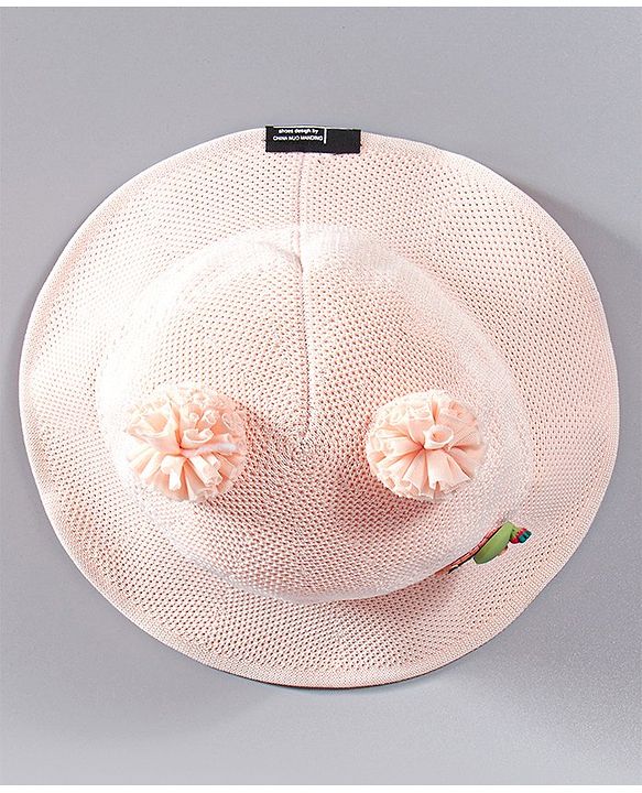Babyhug Knitted Summer Cap Pink - Circumference 27 cm