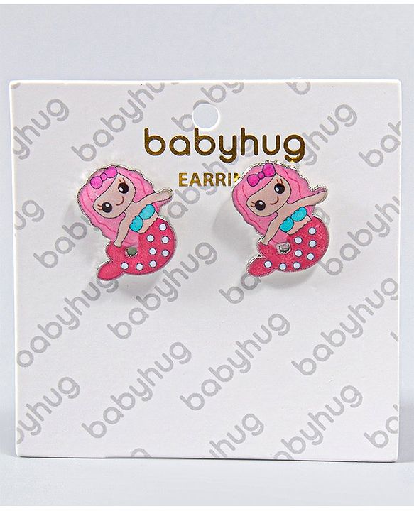 Babyhug Mermaid Earrings- Pink