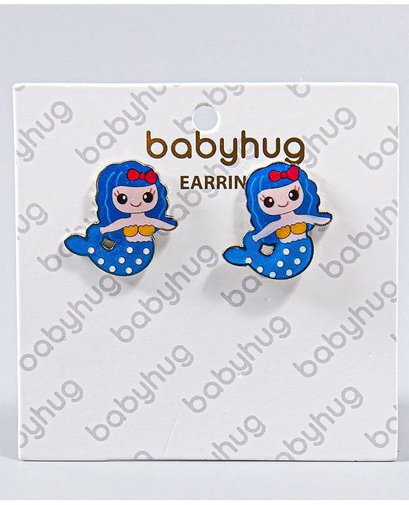 Babyhug Mermaid Earrings- Blue