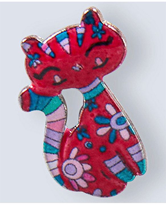 Babyhug Cat Earrings -Red