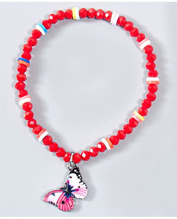 Babyhug Bracelets with Attached Butterfly - Red