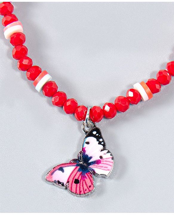 Babyhug Bracelets with Attached Butterfly - Red