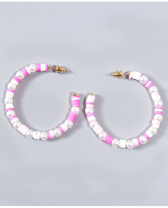Babyhug Round Earrings - Pink