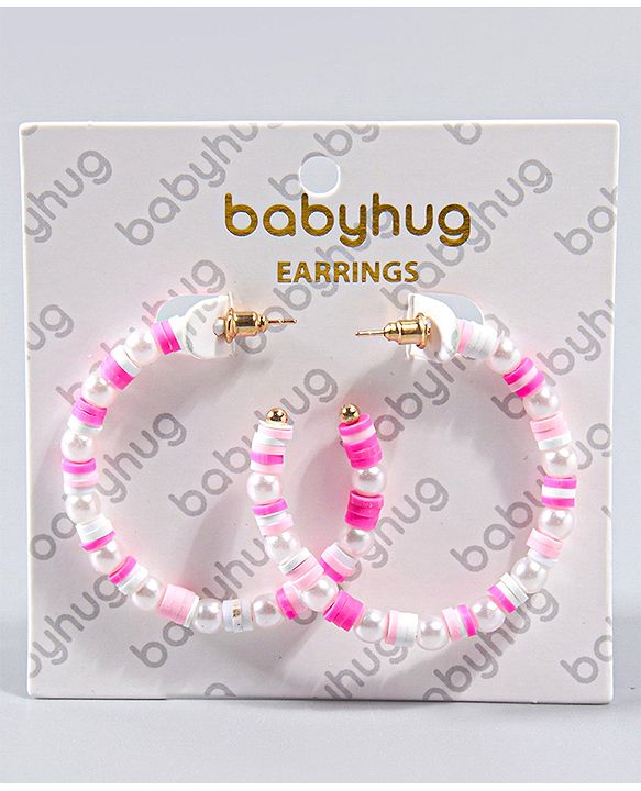 Babyhug Round Earrings - Pink