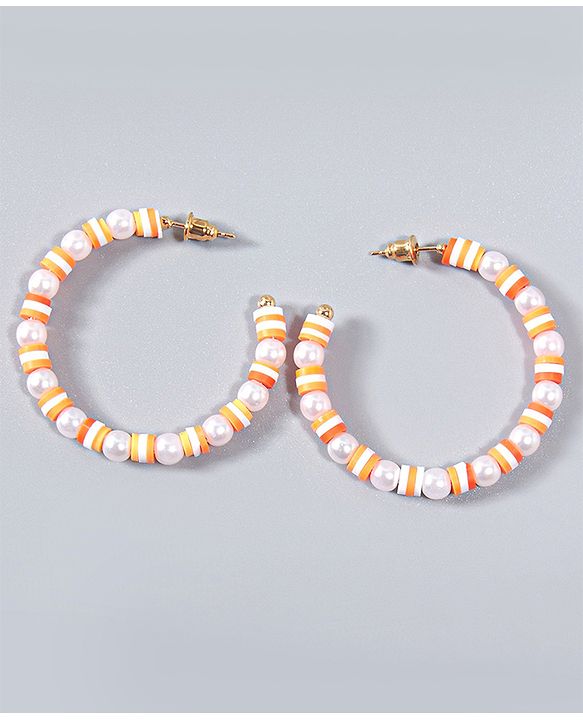 Babyhug Round Earrings - Orange