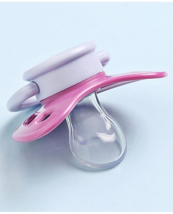 Babyhug BPA Free Pacifiers in PP Case with Animal Print Pack of 2 - Blue & Purple
