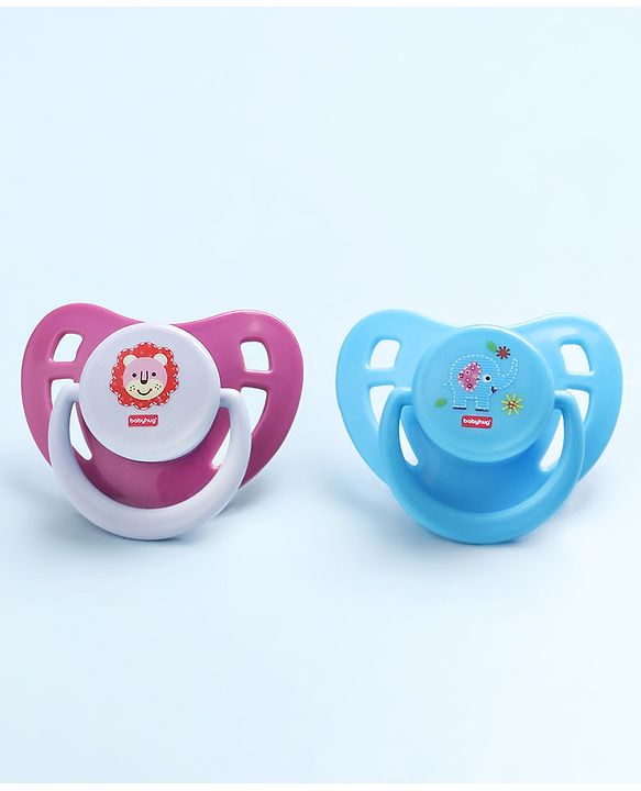 Babyhug Pacifier with PP Case Pack of 2 - Purple Blue