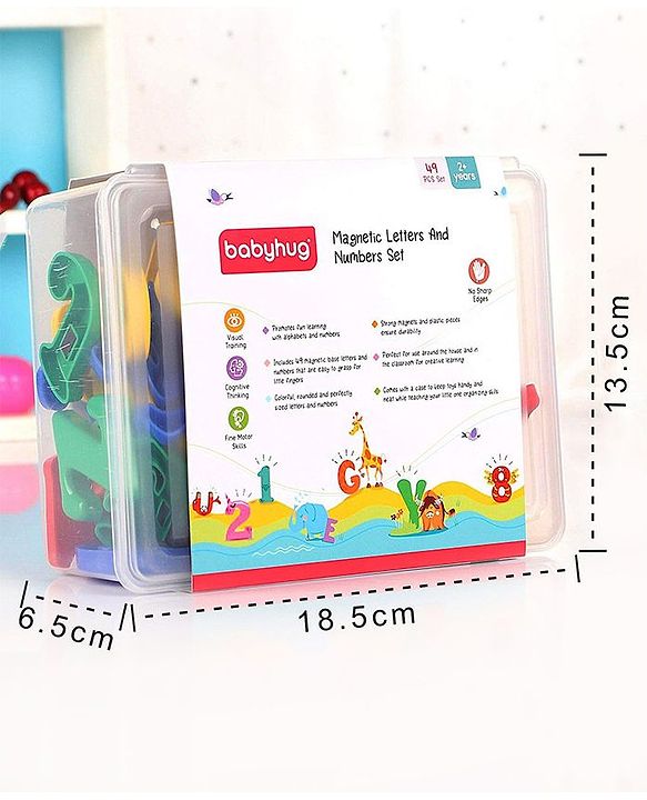 Babyhug Magnetic Letter & Numbers 49 pieces Set Without Board
