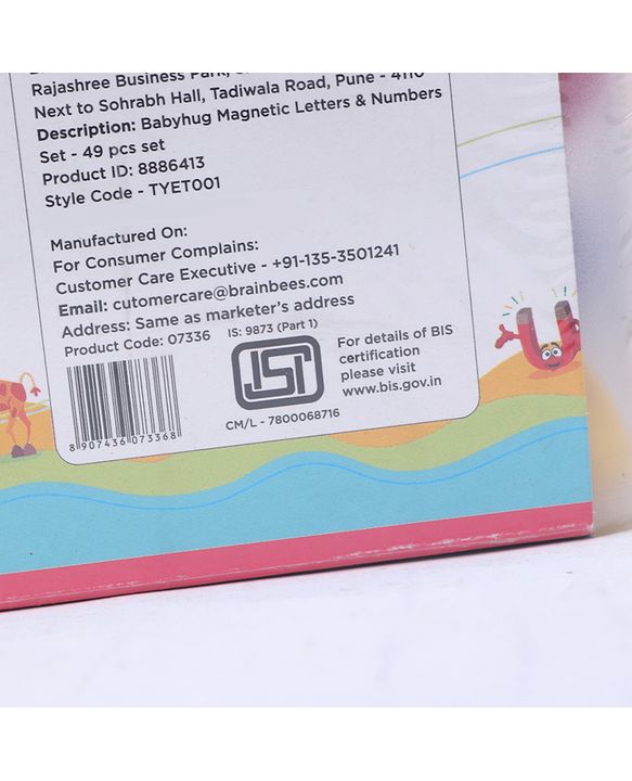 Babyhug Magnetic Letter & Numbers 49 pieces Set Without Board
