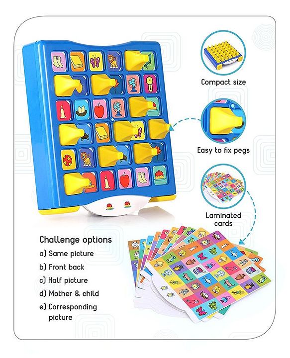 Babyhug Advanced Matching Memory Game - Multicolor