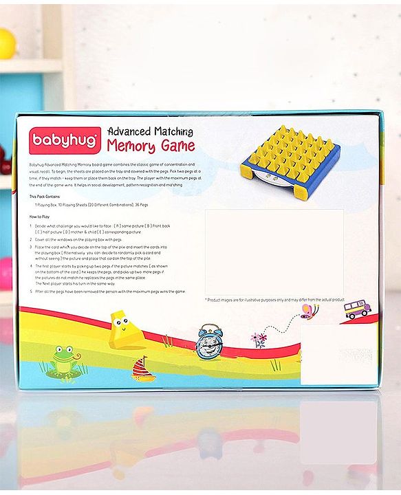 Babyhug Advanced Matching Memory Game - Multicolor
