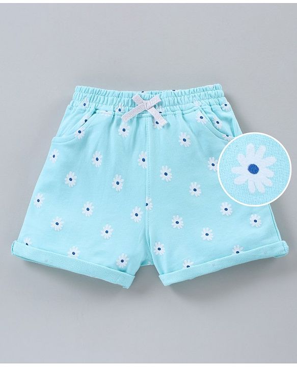 Pine kids Mid Thigh Shorts Floral Print - Blue