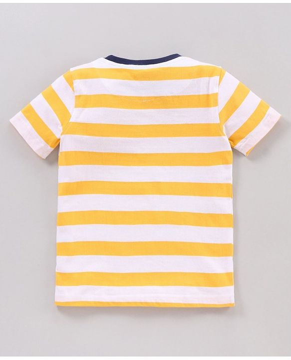 Pine Kids Half Sleeves 100% Cotton Biowashed Tee Pack of 3 - Blue Yellow
