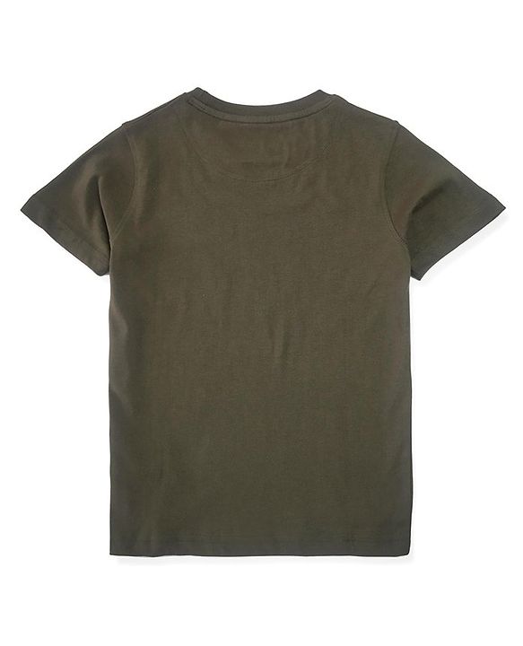Pine Kids Half Sleeves Biowashed 100% Cotton T-shirt - Multicolour