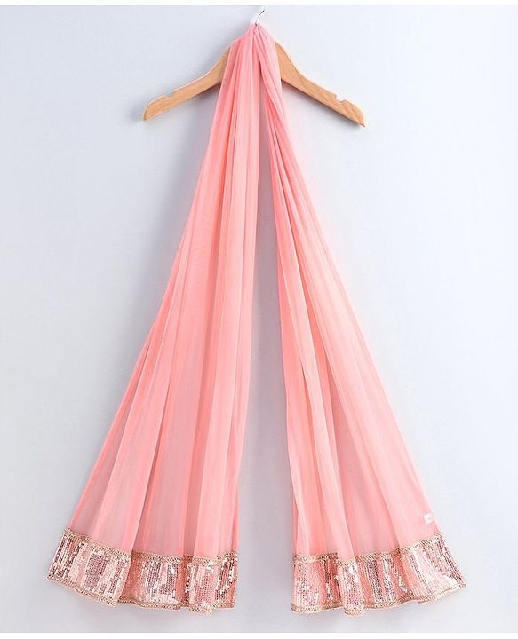 Pine Kids Sleeveless Sequence Work at Choli & Embroidered Sharara with Dupatta - Pink