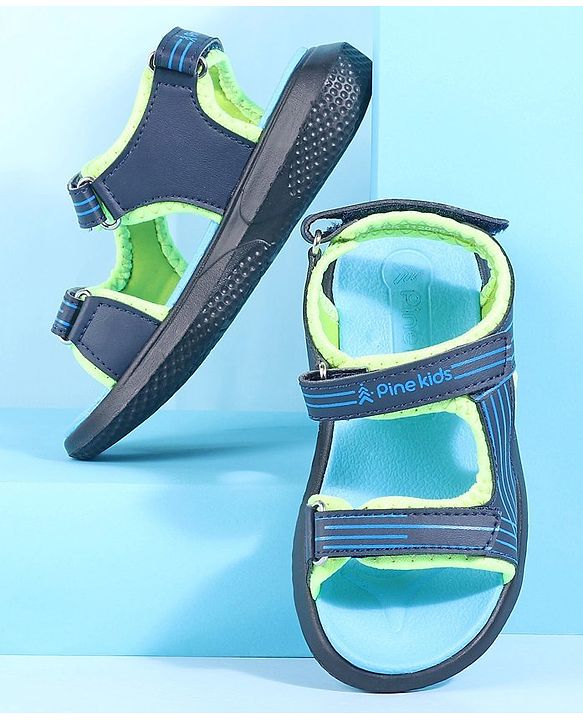 Pine Kids Solid Color Sandals - Green