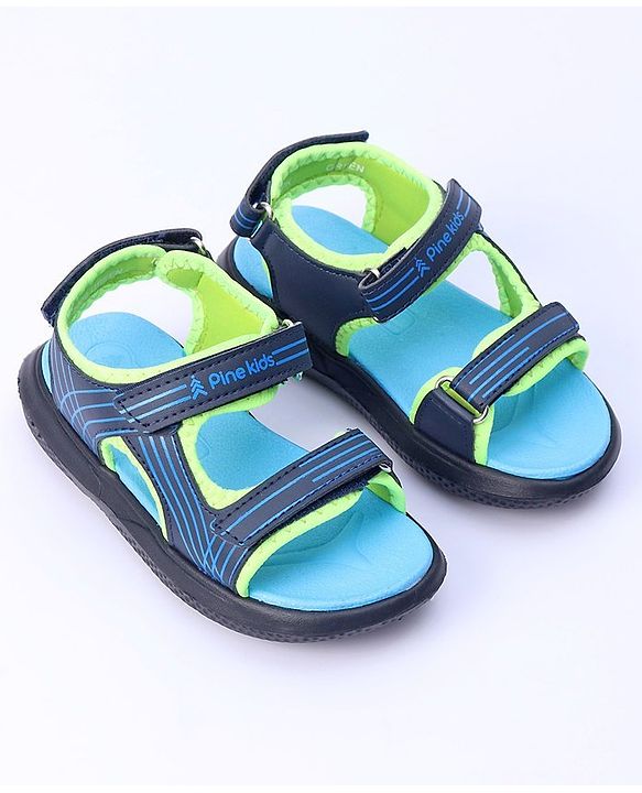Pine Kids Solid Color Sandals - Green