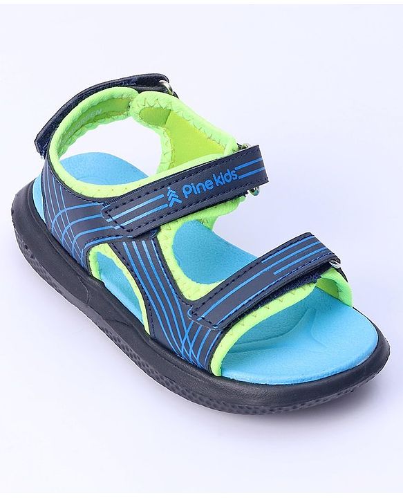 Pine Kids Solid Color Sandals - Green