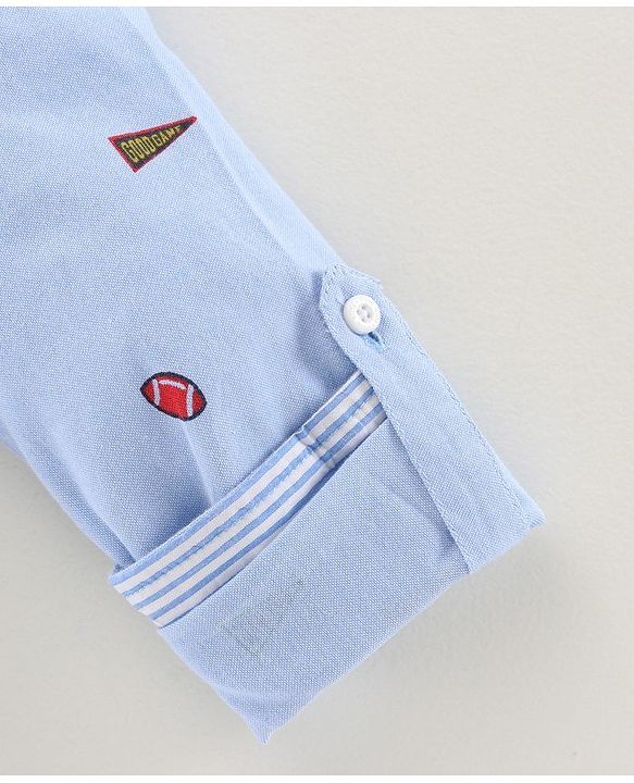 Pine Kids Full Sleeves Softener Wash Shirt - Blue