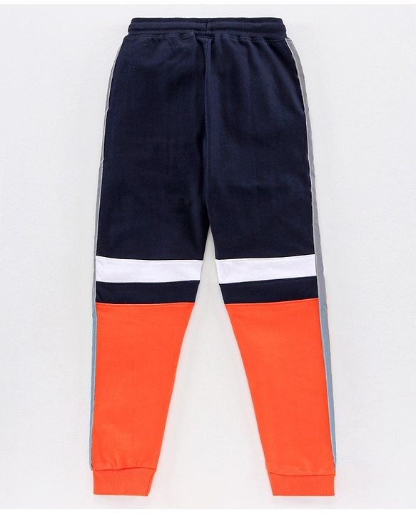 Pine Kids Full Length Bio Washed Lounge Pant - Orange & Blue
