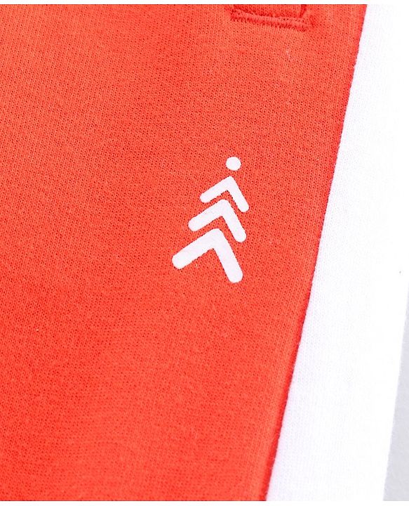 Pine Kids Full Length Biowashed Lounge & Track Pants with Side Strip - Orange White
