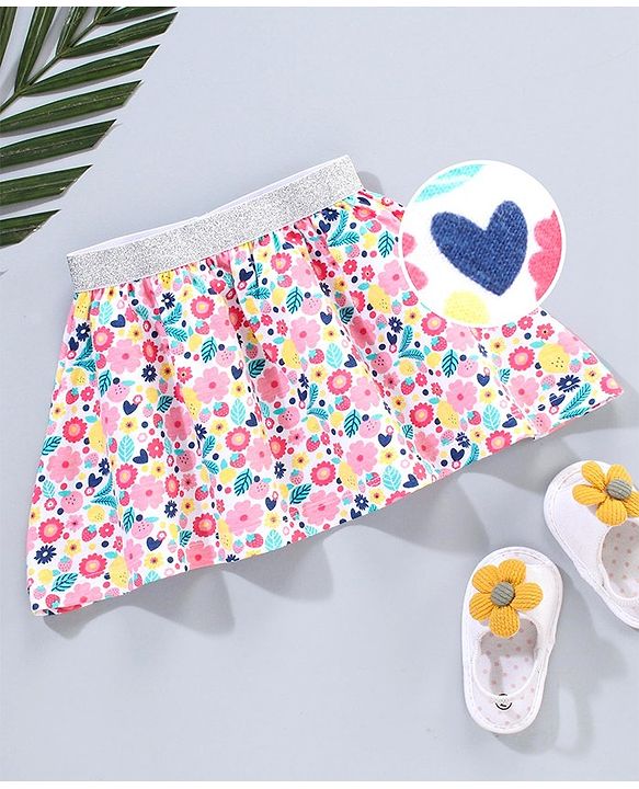 Babyhug Skirt Floral Print - Multicolour