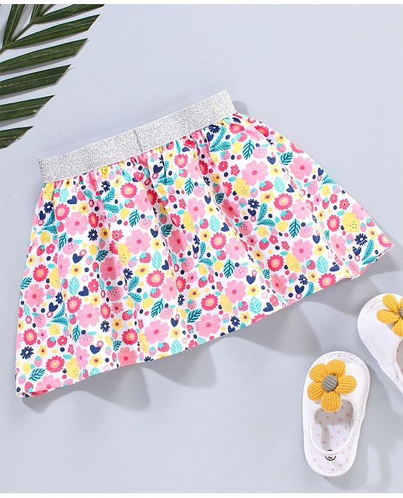 Babyhug Skirt Floral Print - Multicolour