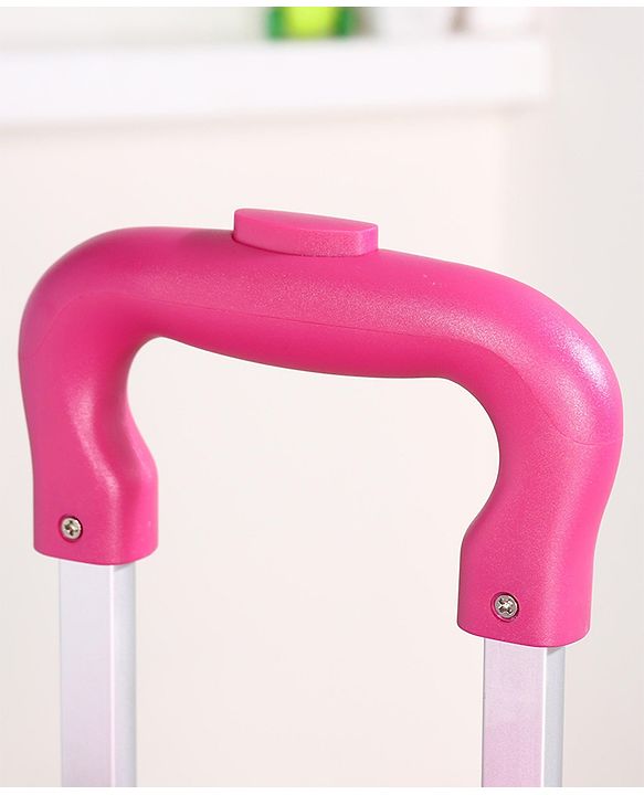 Babyhug Kid's Expandable Trolley Bag Owl Print Blue - 18 Inches| Shock Resistant| Telescopic Handle| Water Resistant| Easy Zipper Closure| Durable Wheels