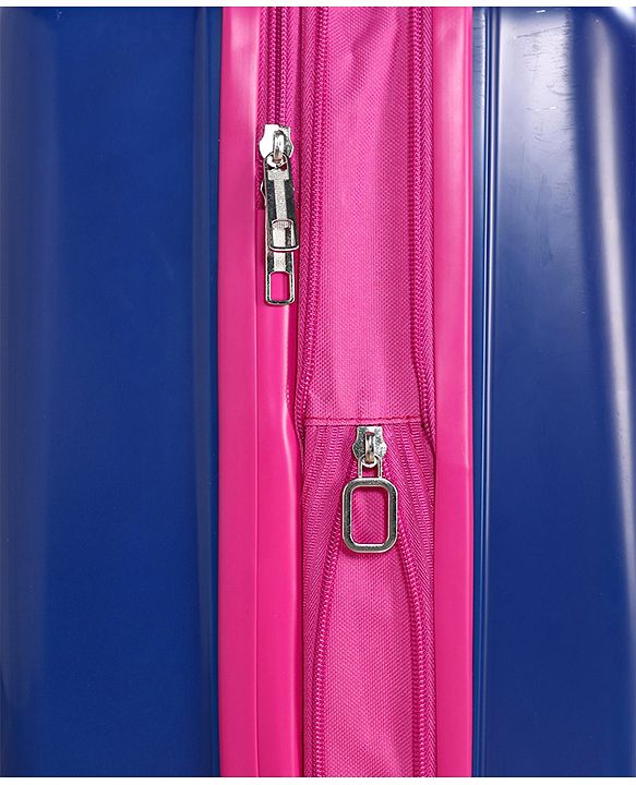 Babyhug Kid's Expandable Trolley Bag Owl Print Blue - 18 Inches| Shock Resistant| Telescopic Handle| Water Resistant| Easy Zipper Closure| Durable Wheels