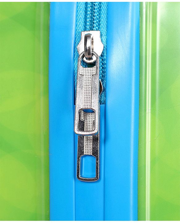 Babyhug Kid's Expandable Trolley Bag Ball Print Green - 18 Inches| Shock Resistant| Telescopic Handle| Water Resistant| Easy Zipper Closure| Durable Wheels