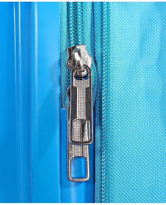 Babyhug Kid's Expandable Trolley Bag Aeroplane Print Blue - 18 Inches| Shock Resistant| Telescopic Handle| Water Resistant| Easy Zipper Closure| Durable Wheels