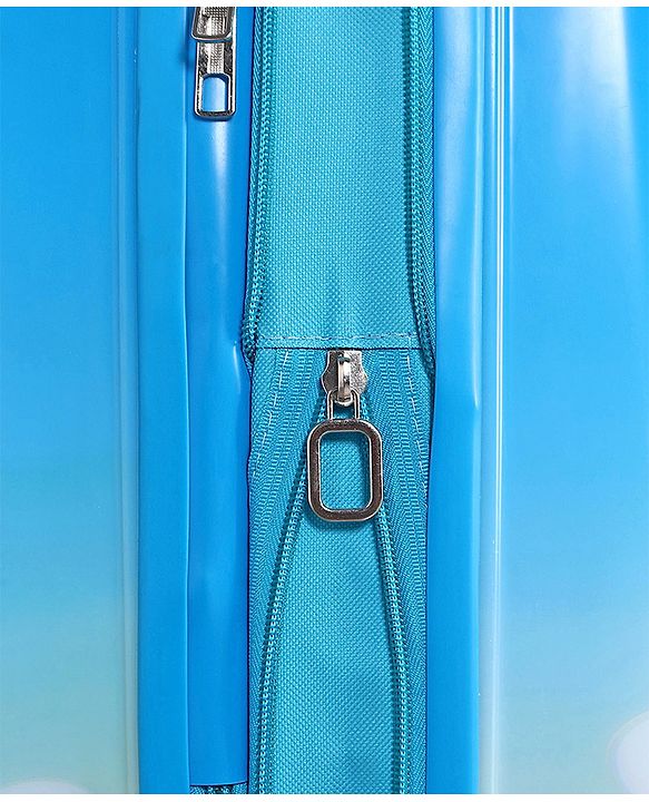 Babyhug Kid's Expandable Trolley Bag Aeroplane Print Blue - 18 Inches| Shock Resistant| Telescopic Handle| Water Resistant| Easy Zipper Closure| Durable Wheels