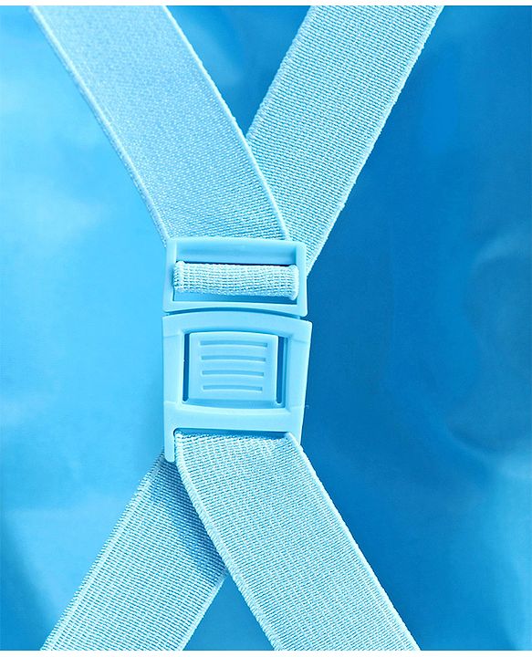 Babyhug Kid's Expandable Trolley Bag Aeroplane Print Blue - 18 Inches| Shock Resistant| Telescopic Handle| Water Resistant| Easy Zipper Closure| Durable Wheels