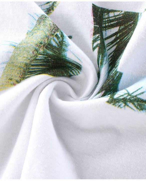 Pine Kids Sleeveless Tee Tree Print - White Green
