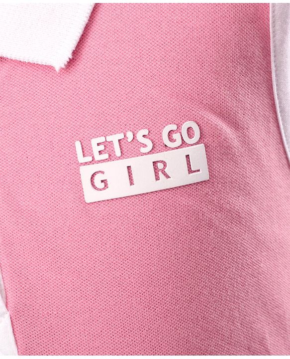 Pine Kids Moisture Wicking & Quick Dry Sleeveless Sports Wear Frock - Pink