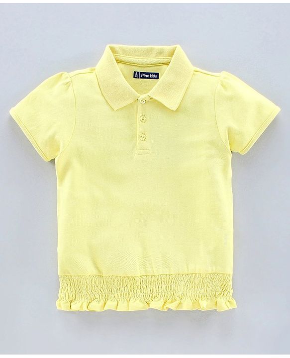 Pine Kids Half Sleeves Quick Dry T-Shirt - Yellow