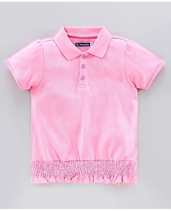 Pine Kids Half Sleeves Quick Dry T-Shirt - Pink