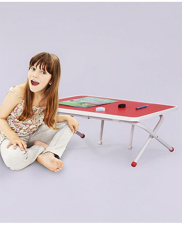 Pine Kids Genius Height Adjustable Study Table - Red