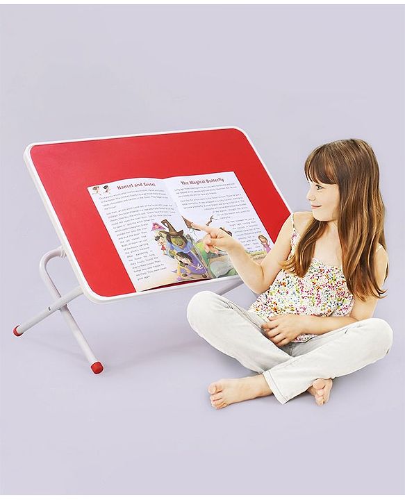 Pine Kids Genius Height Adjustable Study Table - Red