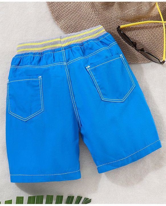 Babyhug Mid Thigh Shorts Dolphin Print - Blue