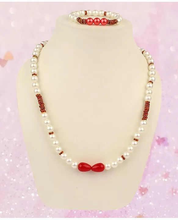 Angami Necklace: White Beaded Necklace with Black & Red Beads Design | Made  In Nagaland