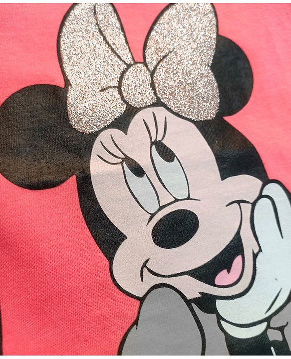 Babyhug Half Sleeves T-shirt Disney Print - Pink