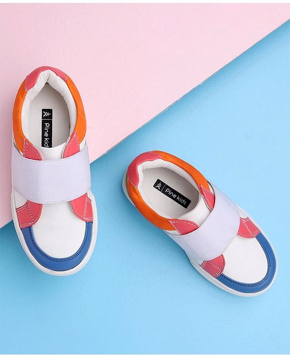 Pine Kids Casual Shoes - White Orange