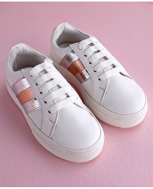 Pine Kids Casual Shoes - White Silver