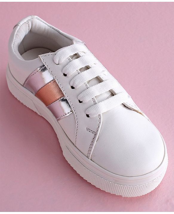 Pine Kids Casual Shoes - White Silver